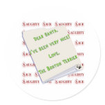 Boston Terrier Naughty or Nice - Sticker