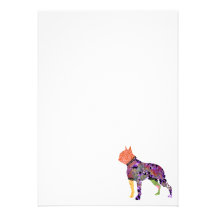 Boston Terrier Patchwork Pet Invitation