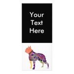 Boston Terrier Patchwork Pet Rack Card rack cards