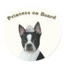Boston Terrier:  Princess on Board Stickers