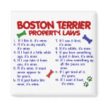 Boston Terrier Property Laws 2 Refrigerator Magnets