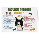 Boston Terrier Property Laws 4 Greeting Card