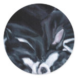 Boston Terrier Puppies Round Sticker