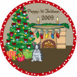 Boston Terrier Puppys 1st Christmas Ornament 09 Cut Outs