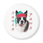 Boston Terrier Santa Paws Refrigerator Magnets