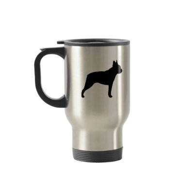 Boston Terrier Silhouette Coffee Mug by jennsdoodleworld