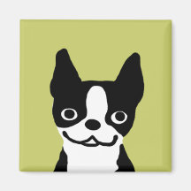 Boston Terrier Smile Fridge Magnets