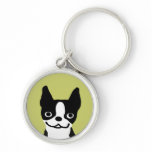 Boston Terrier Smile Keychain