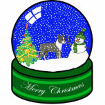boston terrier snow globe photo cut out