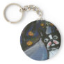 Boston Terrier spooky halloween Keychains