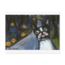 Boston Terrier spooky halloween Post Cards