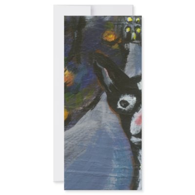 Boston Terrier spooky halloween Rack Card by zadajeanne