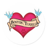 Boston Terrier Tattoo Heart