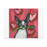 Boston Terrier Valentine Be Mine Heart Post Card