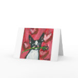 Boston Terrier Valentine Rose Cards