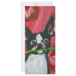 Boston Terrier Valentine Rose Rack Cards