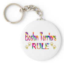 Boston Terriers Rule Keychains