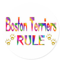 Boston Terriers Rule Stickers