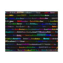 Boston Text Design I Postcard