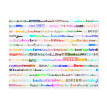 Boston Text Design II Postcard