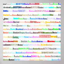 Boston Text Design II Poster