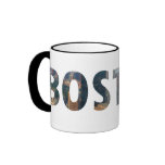 Boston view in letters. mug