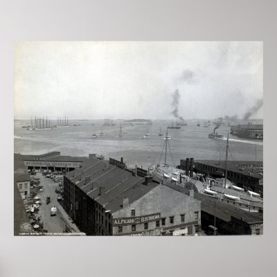 Boston Waterfront Print by Dividenda