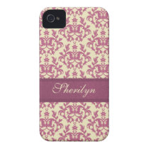 Botanic damask pink plum iphone4S name case