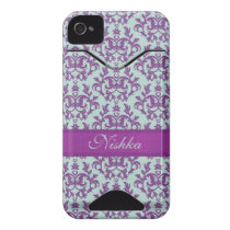 Botanic damask purple emerald iphone4S id case Id Iphone 4 Covers