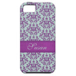 Botanic damask purple emerald iphone 5 case