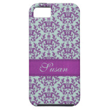 Botanic damask purple emerald iphone 5 case