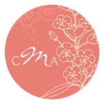 Botanica (Coral) Wedding Favour / Envelope Seal
