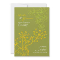Botanica (Fern Green) Wedding Personalised Invitations