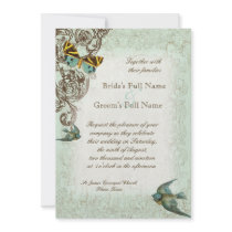 Botanica Wedding Invitation - Blue Green