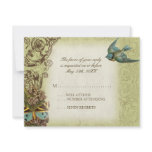 Botanica Wedding RSVP Response Card - Cream Tan Invitation