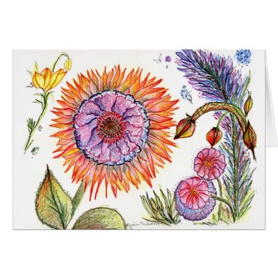 Botanical-50 Flowers Card by Julier