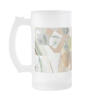 Botanical Collage Frosted Glass Mug