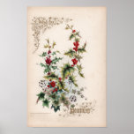 Botanical Engravings, December Print