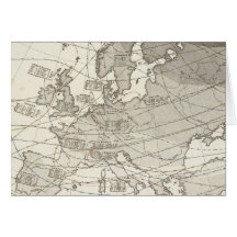 Botanical geographical statistical map of Europe Card