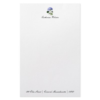 Botanical Hydrangea Stationery