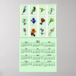 Botanical Photo Sketch 2012 Poster Calendar posters
