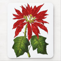 Botanical Poinsettia Mousepad