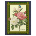 Botanical Red White Roses Custom Flyer