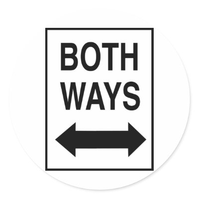 Both Ways Stickers by funoriginals