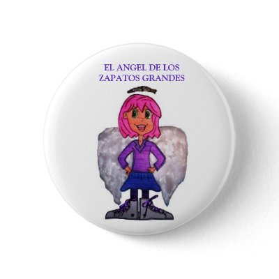 BOTON, EL ANGEL DE LOS ZAPATOS GRANDES PINS by lindaes_57