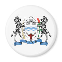 Botswana Coat of arms BW Refrigerator Magnets