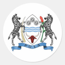 Botswana Coat of arms BW Sticker
