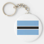 Botswana Flag BW Keychains