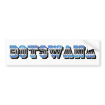 Botswana flag Logo Bumper Sticker bumper stickers