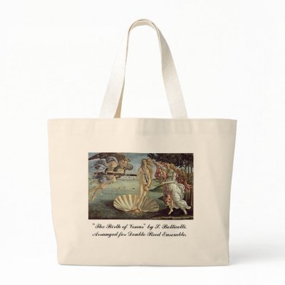 Botticelli, Birth of Venus, for Double Reeds Bags by arluz1